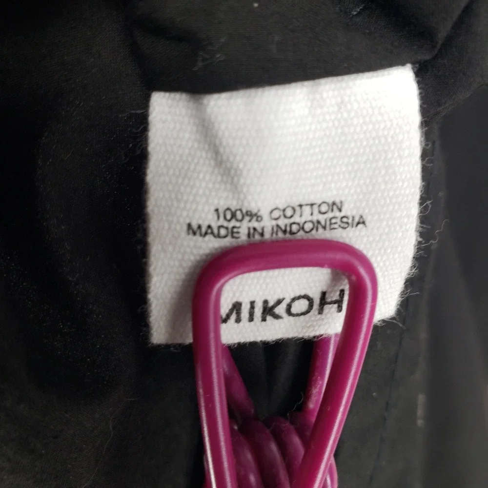 MIKOH Hawea Maxi Dress Oversized Kaftan Size 1 Black Long Sleeve Minimalist Boho - Picture 10 of 10